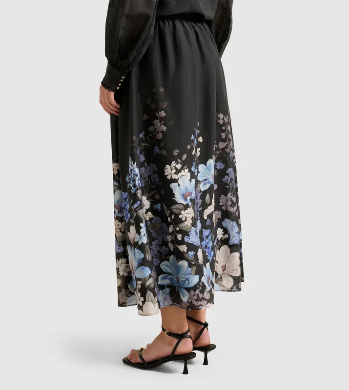 forever new  LIZZY Placement Printed Midi Skirt for Women | Best Price UAE